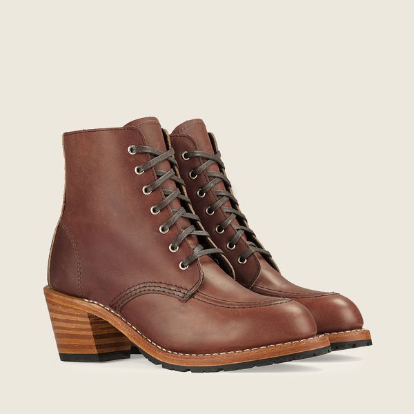 レッド ウィング(Red Wing) Clara - ヒールハーネスレザー ブーツ レディース アンバー JP92370